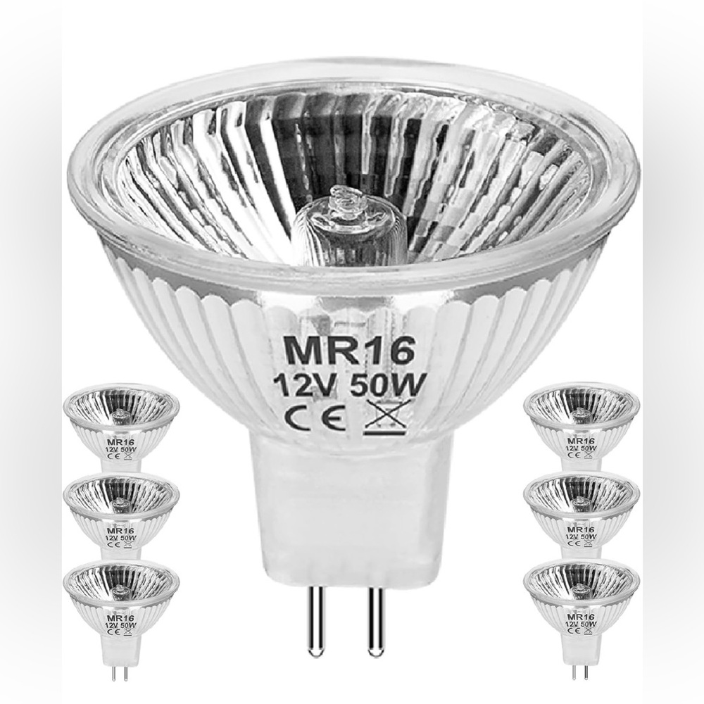 MR16 12V 50W Halogen Light Bulbs 6 Pack